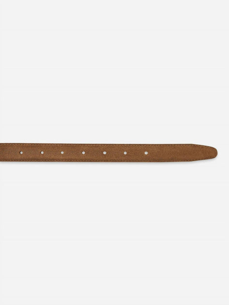 FRAME Suede Square Buckle Belt Brown Large 4