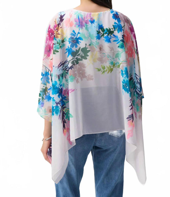 Joseph Ribkoff Poncho Top Multicolor UK 10 4