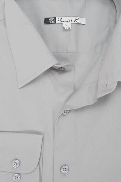 Daniel K Men's Long Sleeve Button Up Shirt Grey 2X 4