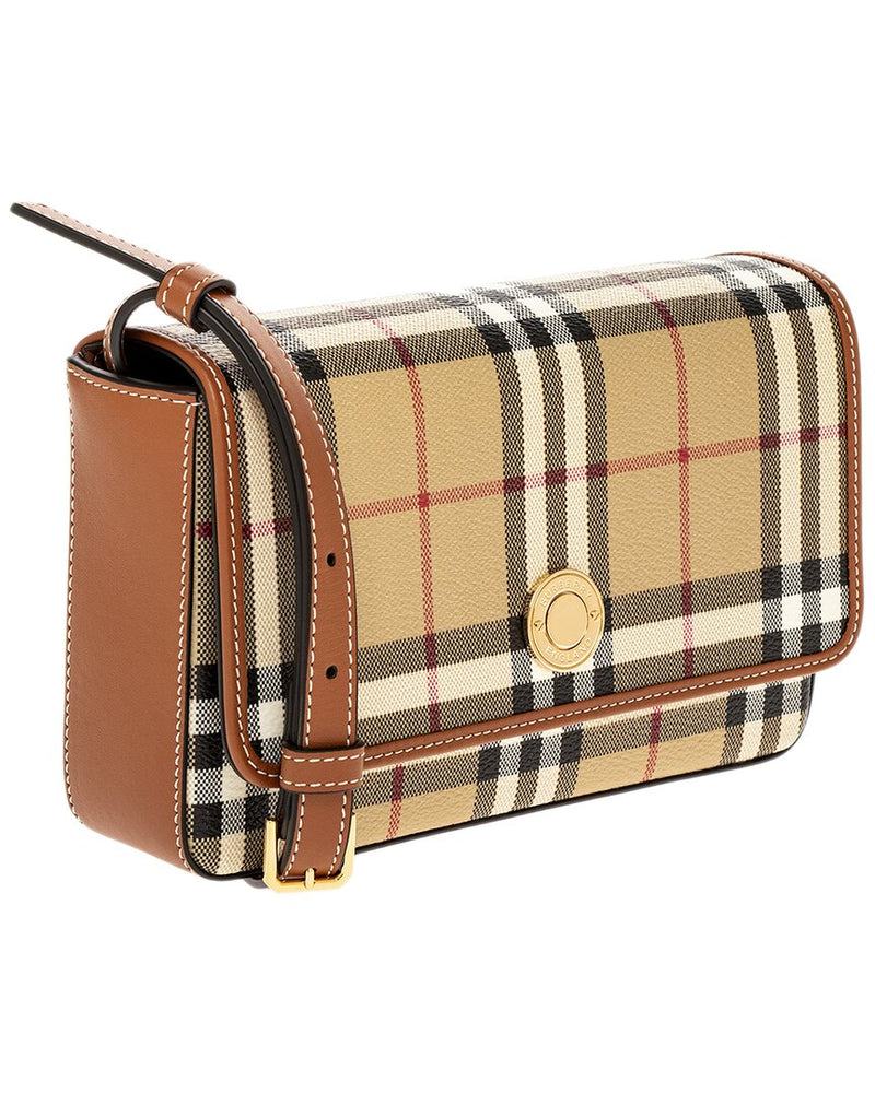 Burberry Hampshire Canvas & Leather Crossbody | ShopSimon