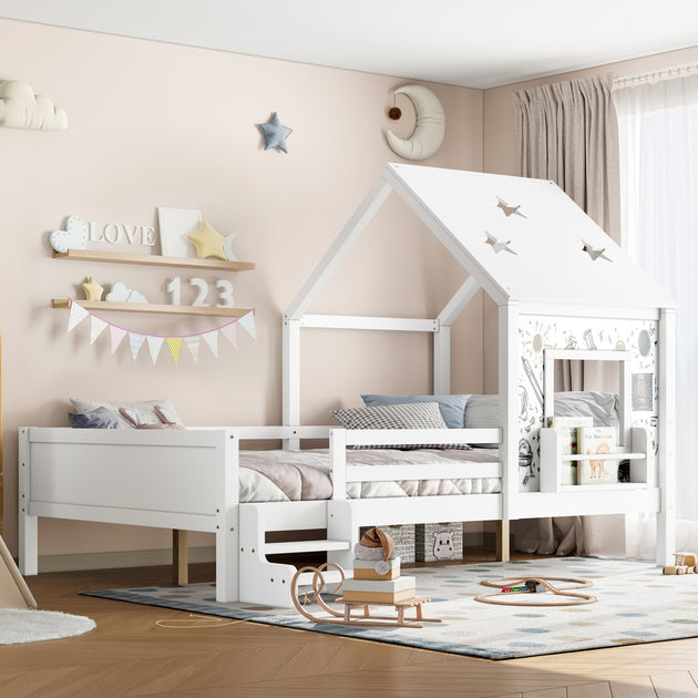 Streamdale Full House Bed White 3