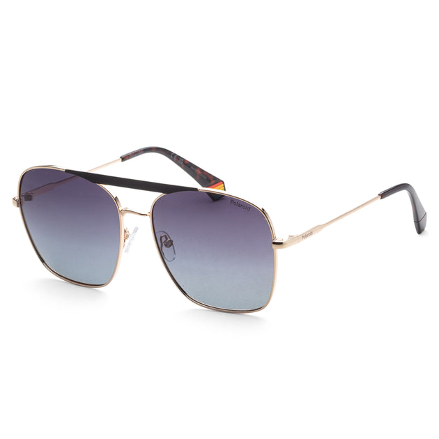 Polaroid PLD6201-S Square Sunglasses Matte Black Gold 6
