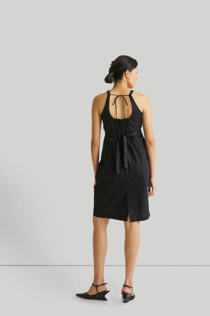 Reistor Fitted Knee Length Dress Black XS 3