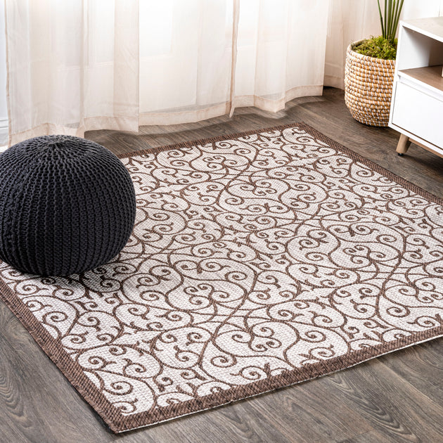 Jonathan Y Madrid Area Rug Taupe/Ivory 2