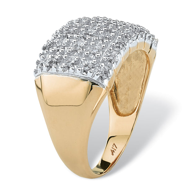 Palm Diamond Cluster Ring Silver US 11 3