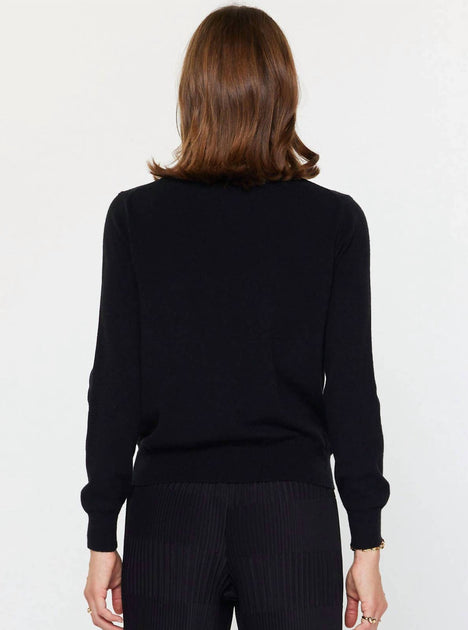 Current Air Jewel Detail Long Sleeve Sweater Black Medium 4