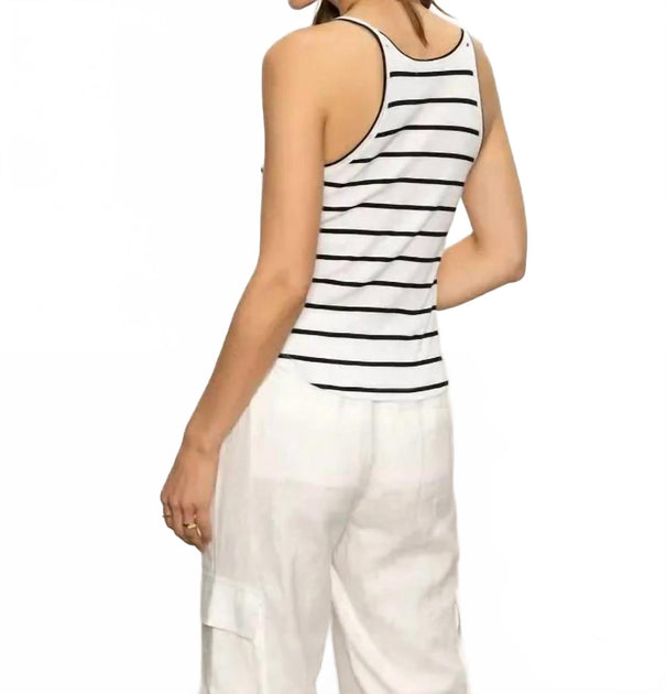 Sanctuary Ribbed Racer Tank Top Multi Large 3