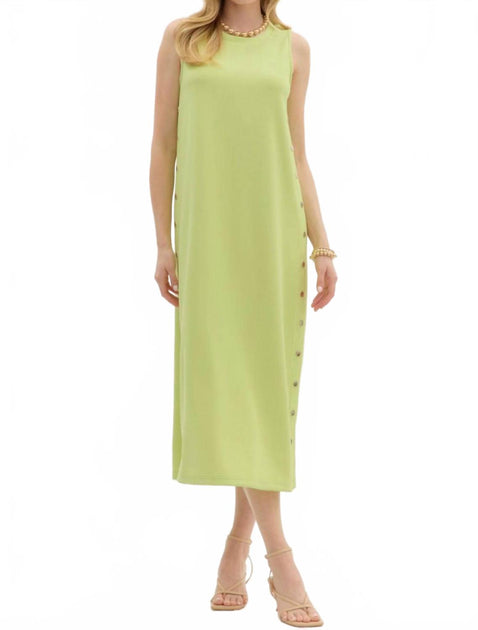 entro Solid Rib Textured Midi Dress Green Small 2