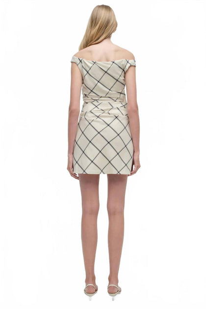 SIMKHAI Wells Off-Shoulder Mini Dress White US 2 3