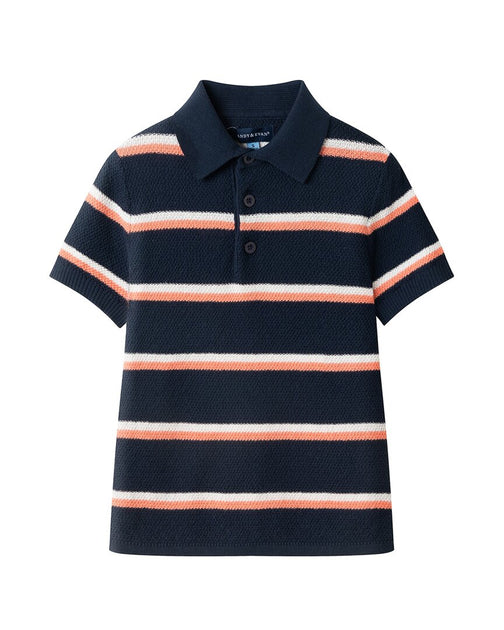 Andy & Evan Pull Polo Rayé Bleu US 4T 2