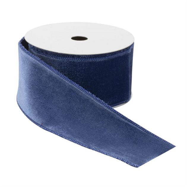 Hivvago Blue Wired Ribbon 6.4 cm x 9.1 m 3