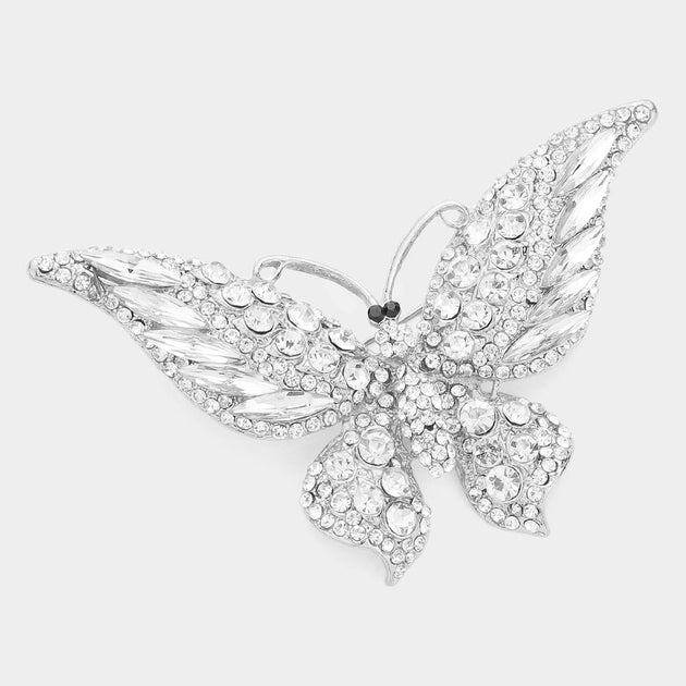 FASHNZFAB Butterfly Pin Brooch Silver 4