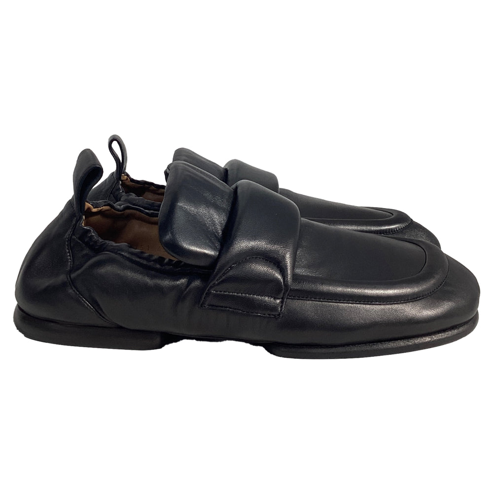 Dries Van Noten Padded Loafers In Black Leather | ShopSimon