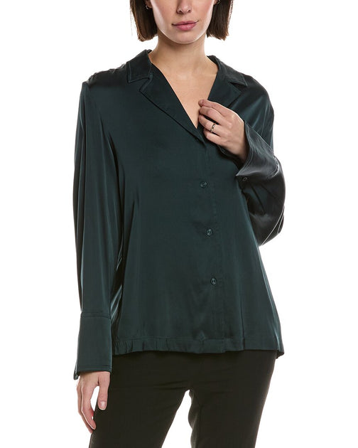 Ted Baker Button Blouse Green Medium 2