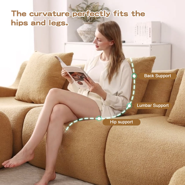 Streamdale 4-Seat Modular Sofa Camel 4