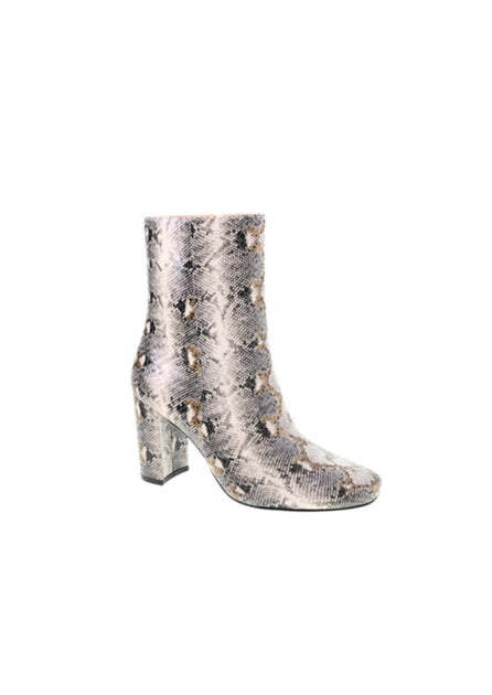 Chinese Laundry Kind Quirky Snake Print Boots Silver US 9 2