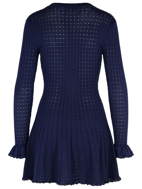 オールインワン・サロペット Self-Portrait Crochet' Dress In Blue Viscose Blend Self-Portrait Crochet' Dress In Blue Viscose Blend | ShopSimon