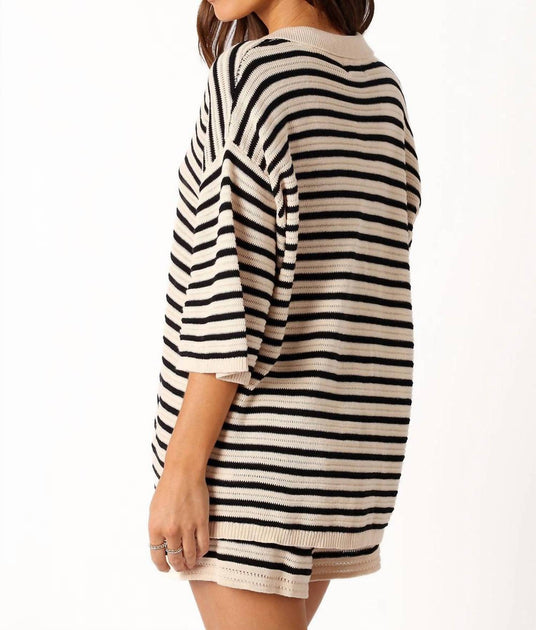 RUNAWAY Reggie Pullover und Shorts Set Beige Large 3