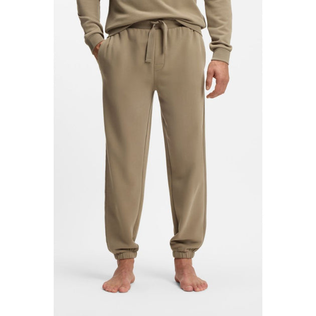 Boss Embroidered-logo Tracksuit Bottoms Brown Large 4