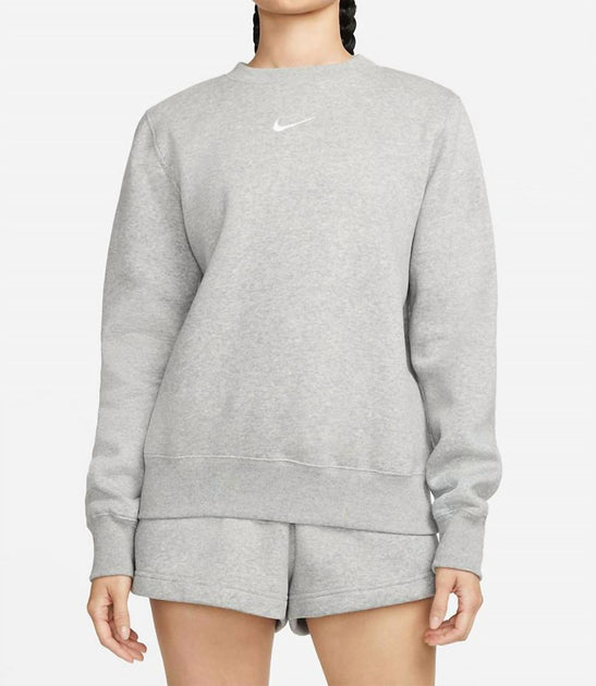 Nike Phoenix Fleece Crew Sweatshirt Grey Medium 2