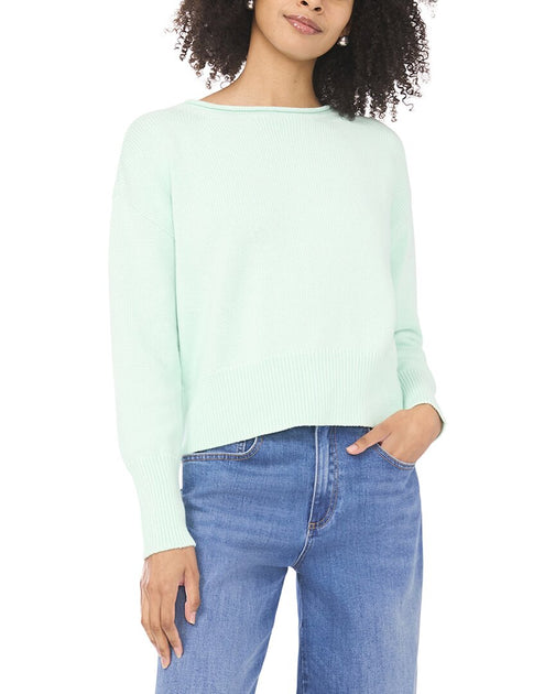 Vince Camuto Rollneck Cotton Pullover Green Small 2