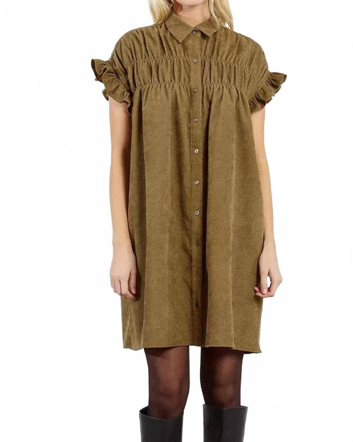 Robe chemise en velours Lili Sidonio 2