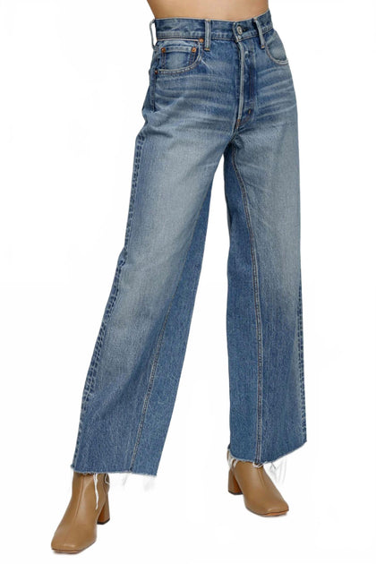 Moussy Riverview Wide Straight Jean Blue 26 4