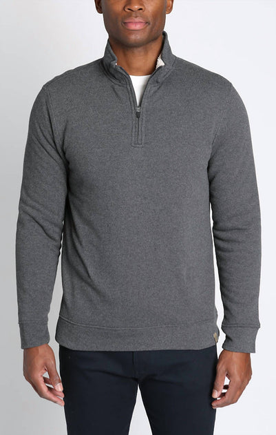 JACHS NEW YORK Quarter Zip Pullover Sweatshirt Grey 2X 2