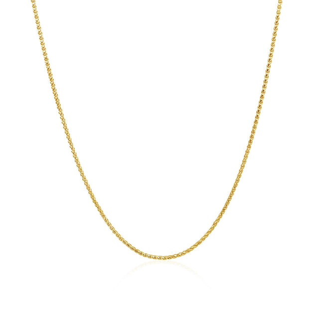 FASHNZFAB Wheat Chain Yellow Gold 1.00 mm 3