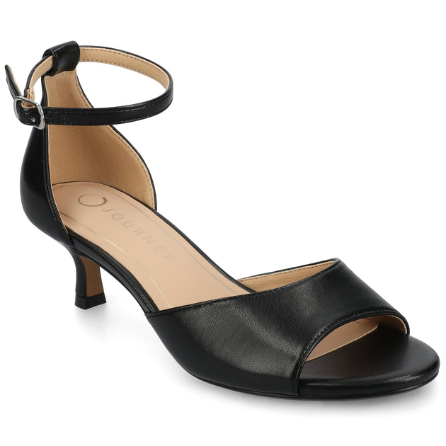 Journee Collection Double Strap Faux Leather Sandals