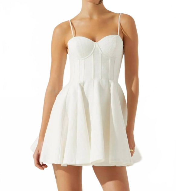 ASTR Fenna Corset Dress In White