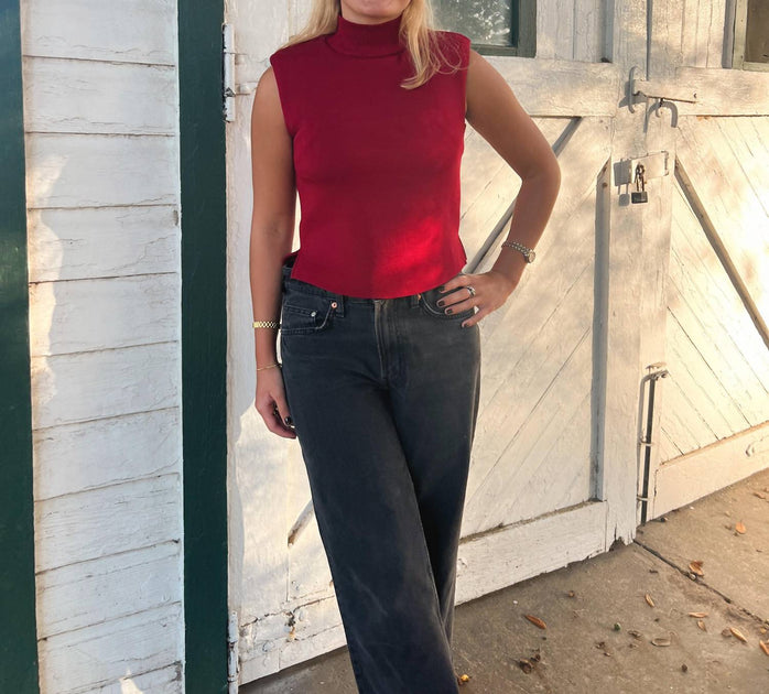 Design History Ibis Mock Neck ärmelloses Top Rot Medium 2