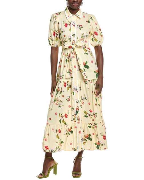 Maison Tara Stretch Poplin Dress Yellow US 6 2