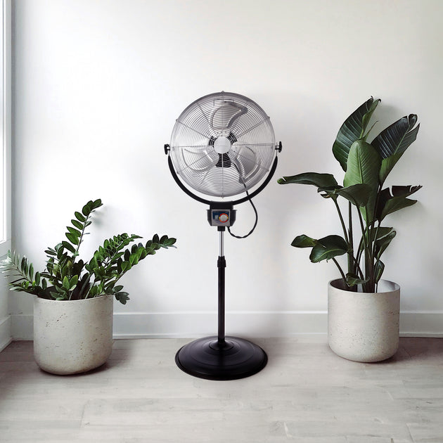 Optus 20 Inch Oscillating Stand Fan Chrome 4