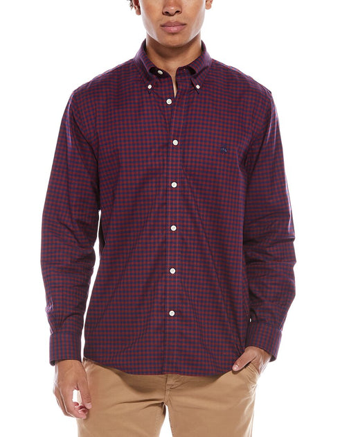 Brooks Brothers Regular Fit Oxford Shirt Red Small 2