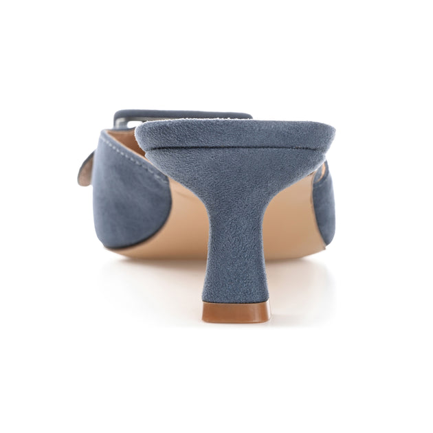 Journee Collection Vianna Kitten Heel Mules Blue US 9 4