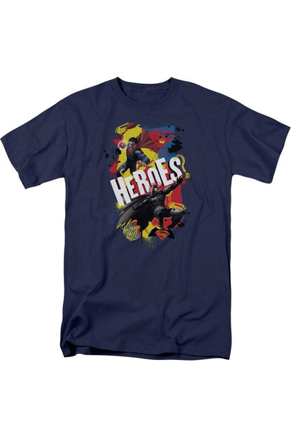 Gildan Batman V Superman Double Hero T-Shirt Blue 4XLarge 2