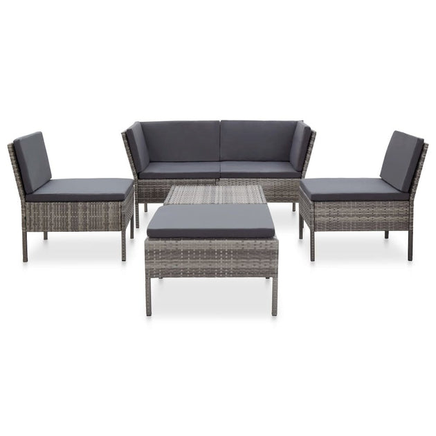 VidaXL 48942 6 Piece Lounge Set Gray 3
