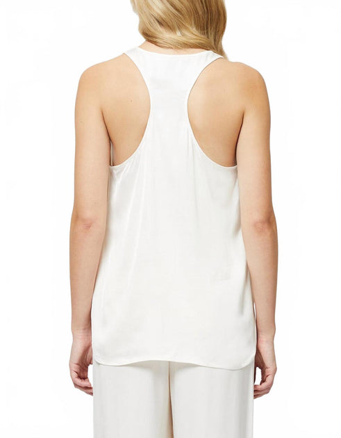 French Connection Ennis Satin Tank Top White XS 3
