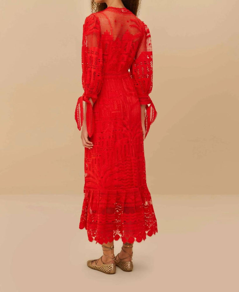 farm rio guipure lace maxi dress Morada Boa In Red Size:3 YEARS NewMds-6.16 Ariel in her sparkly