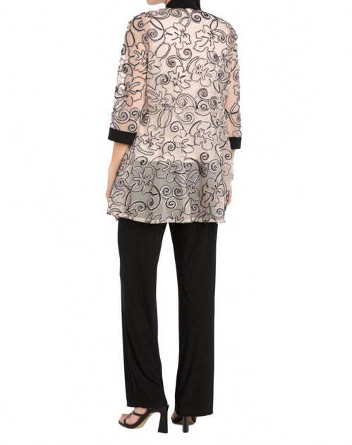R & M Richards Two-Piece Pant Set Black US 6 3
