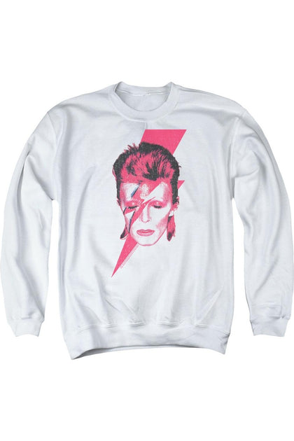 Gildan David Bowie Aladdin Sane Crewneck Sweatshirt White Large 2