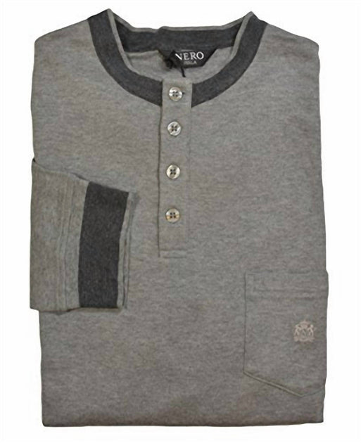 Ahead Men's Cotton Pajama Top Grey 3X 2