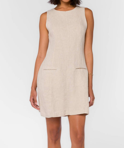 Robe Chemisier Velvelt Heart Matilda en Lin Beige Grand 3