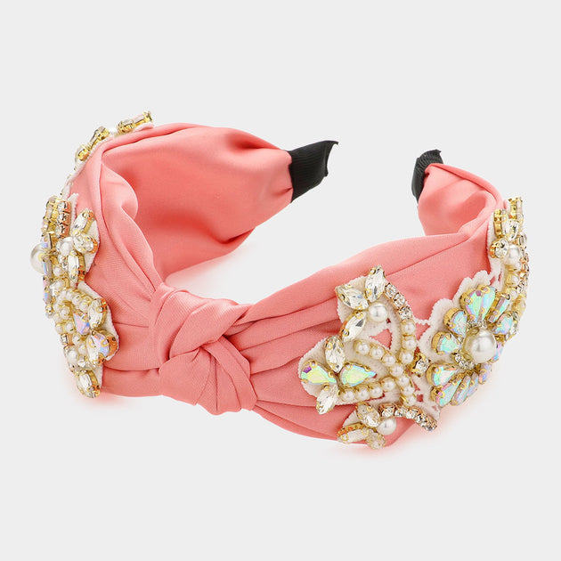 FASHNZFAB Flower Knot Headband Green 2
