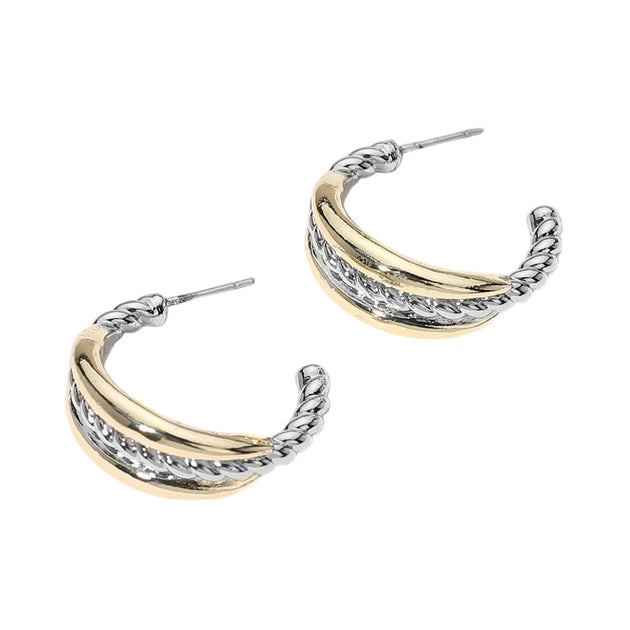 FASHNZFAB Hoop Earrings Silver 3