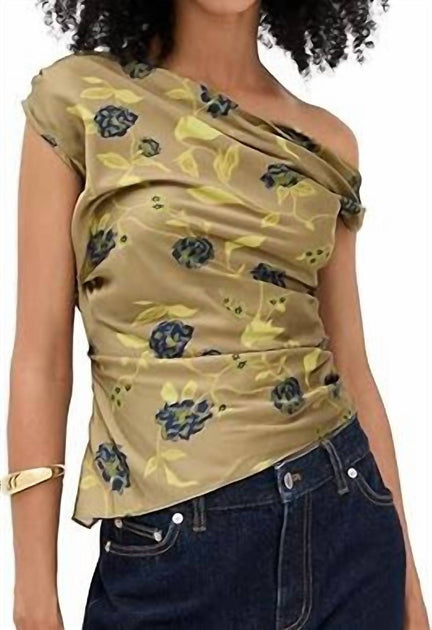 STAUD Phare Silk Top Yellow US 2 2