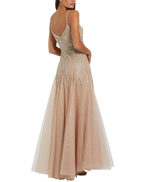 Mac Duggal A-Line Gown Beige US 10 3