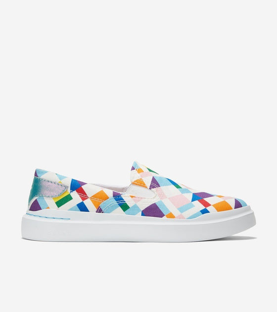 Cole Haan Grandpro Rally W28987 Multi Canvas Slip-On US 7.5 3