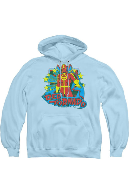 Gildan DC Comics Red Tornado Stars Hoodie Blue Large 2